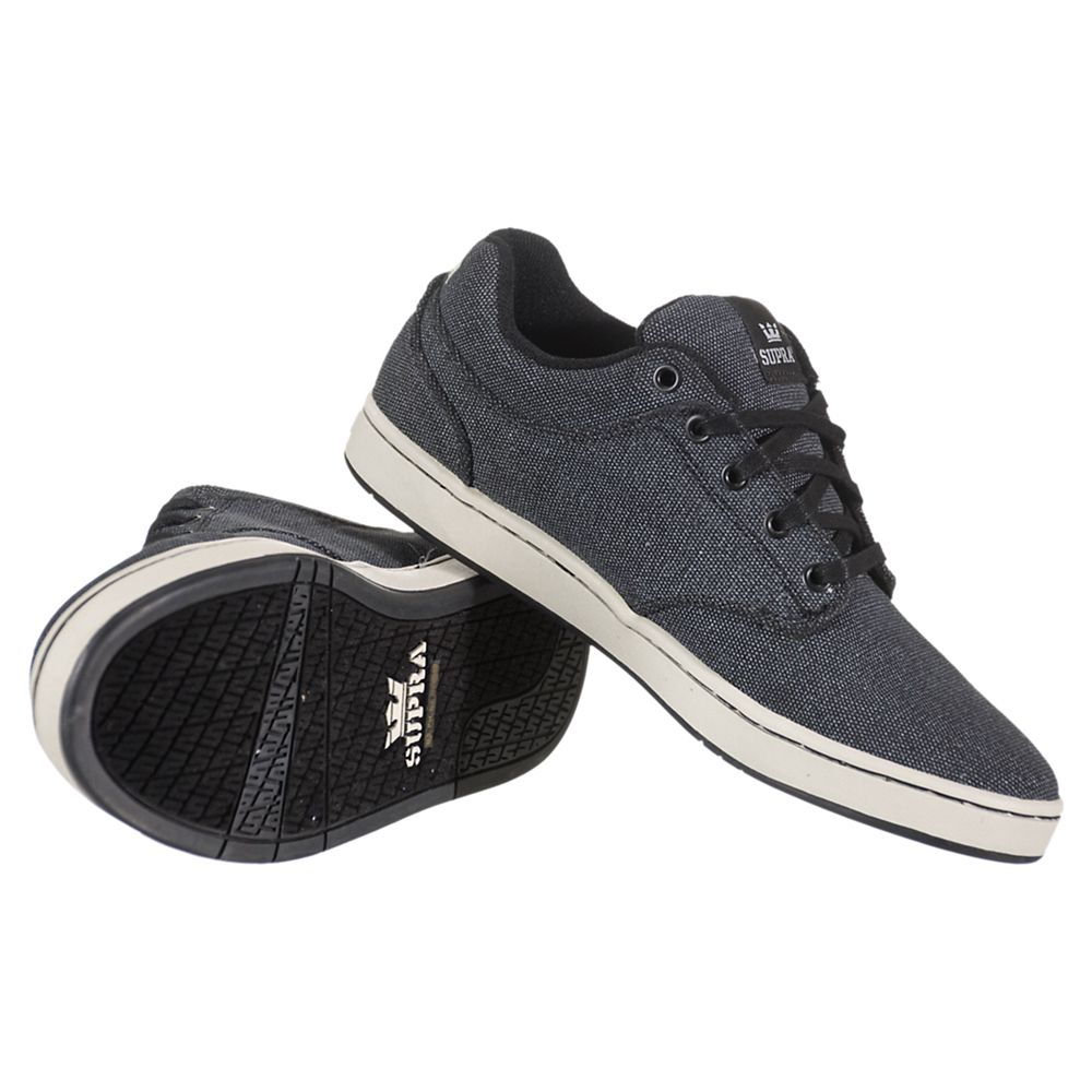 Chaussures de Skate Supra Dixon Grise Black/White Homme | EUV-55618455